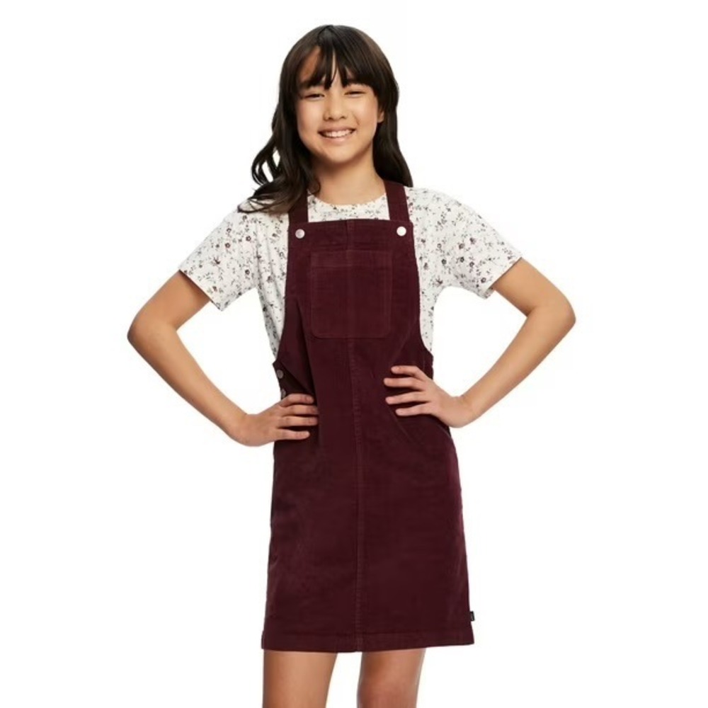 Gap Kids Huckleberry Purple Corduroy Skirtall Pinafore Dress, Girls Size L 10-11